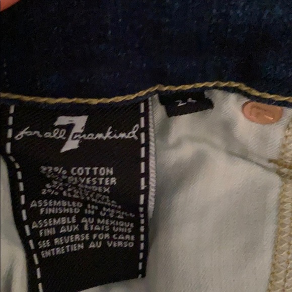 7 For All Mankind Frayed Hem Ankle Skinny 24 - Picture 7 of 7